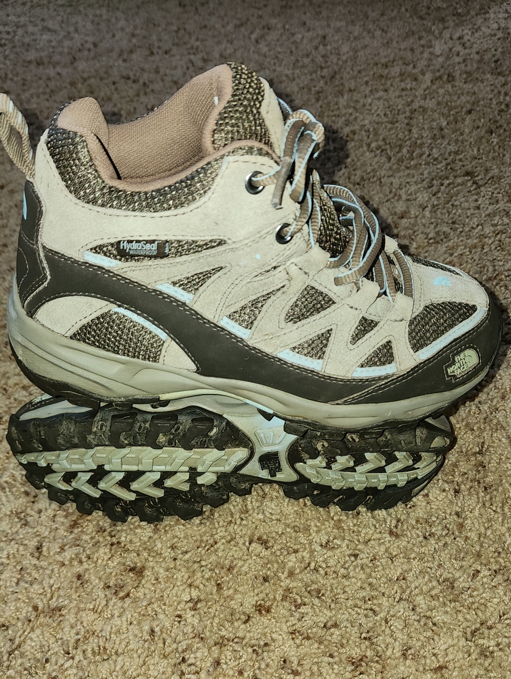 The North Face Women's Beige and Brown Hiking Boots